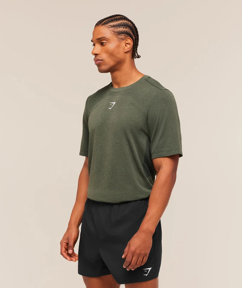 Gymshark Lightweight Seamless T-Shirt - Strength Green/Marl