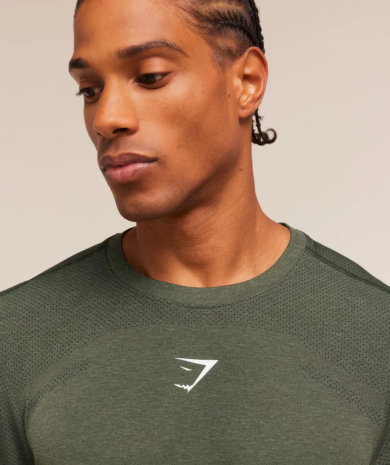 Gymshark Lightweight Seamless T-Shirt - Strength Green/Marl