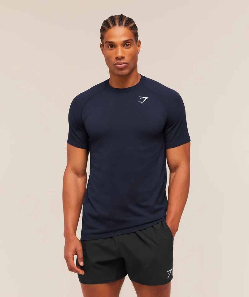 Gymshark Vital Seamless T-Shirt - Navy/Heavy Blue