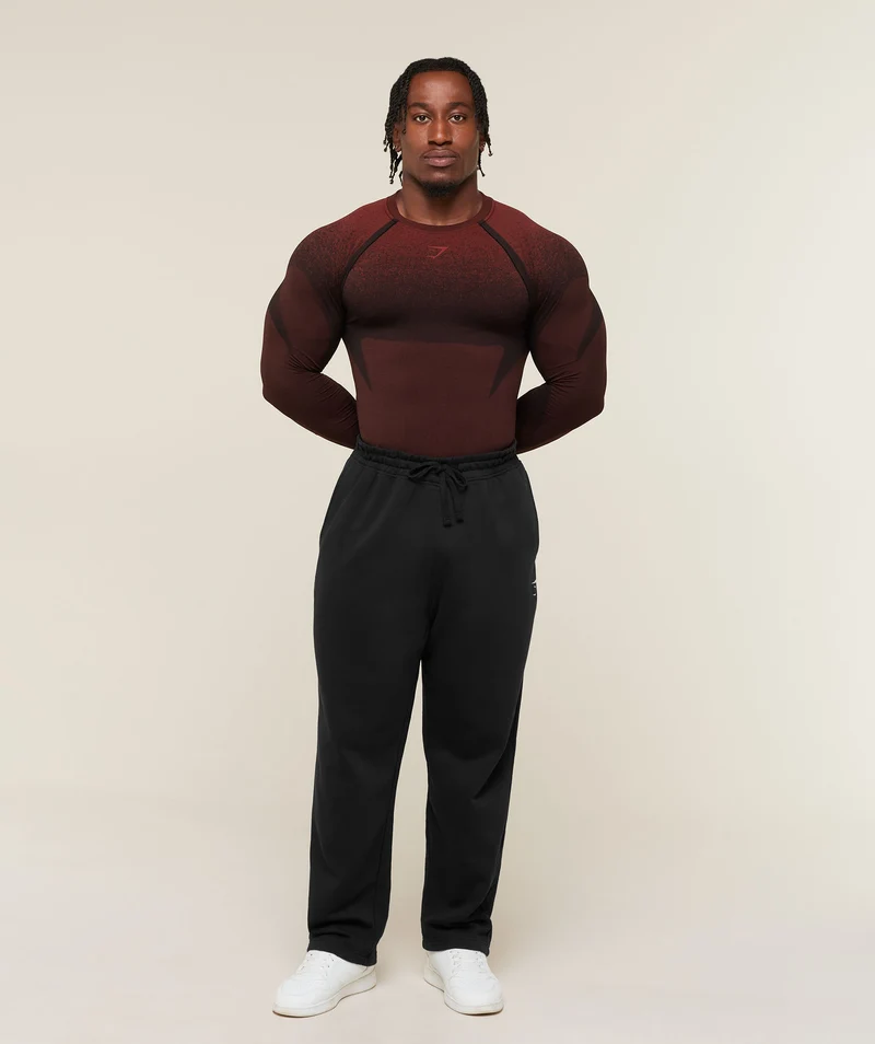 Gymshark Shadow Seamless Long Sleeve T-Shirt - Sets Red
