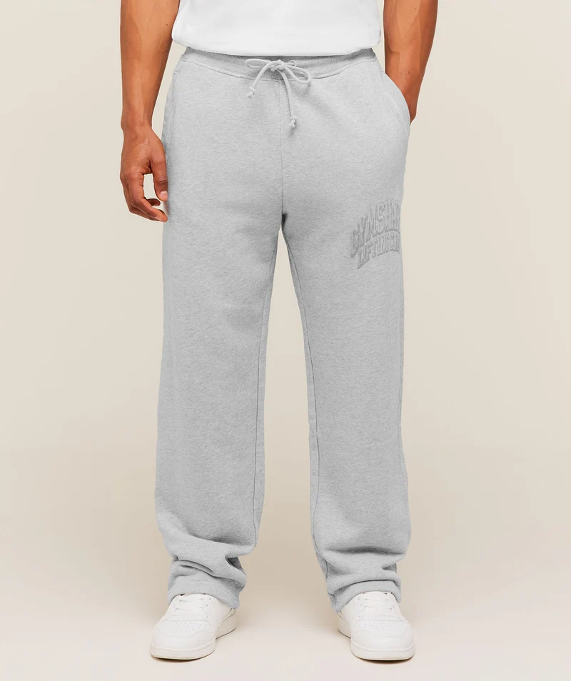Gymshark GSLC Straight Leg Pants - Soft Grey Marl