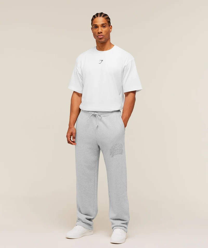 Gymshark GSLC Straight Leg Pants - Soft Grey Marl