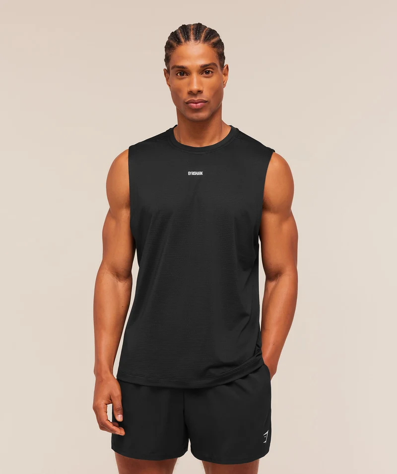 Gymshark Train Cut Off Tank - Black
