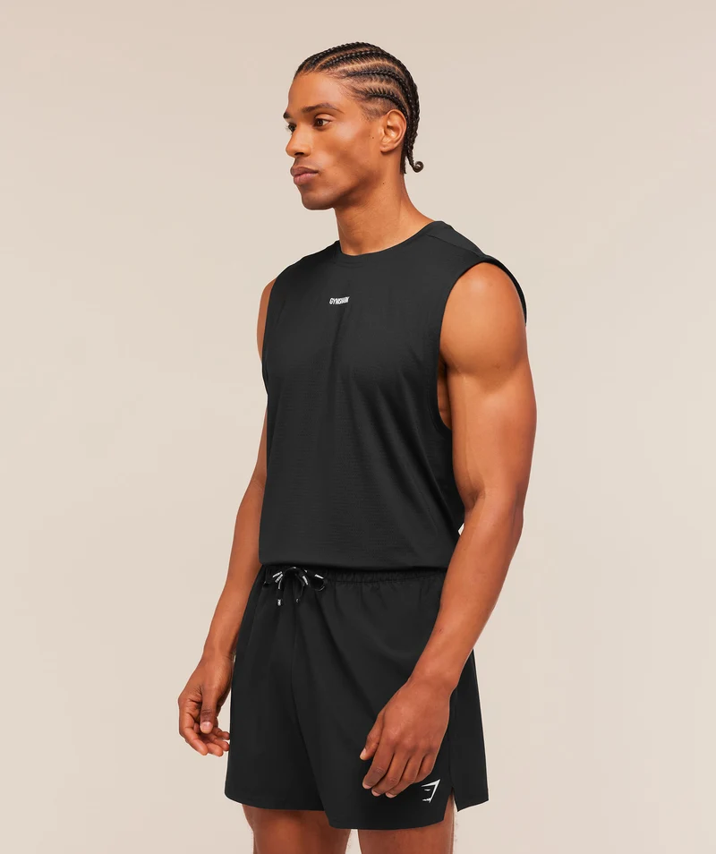 Gymshark Train Cut Off Tank - Black