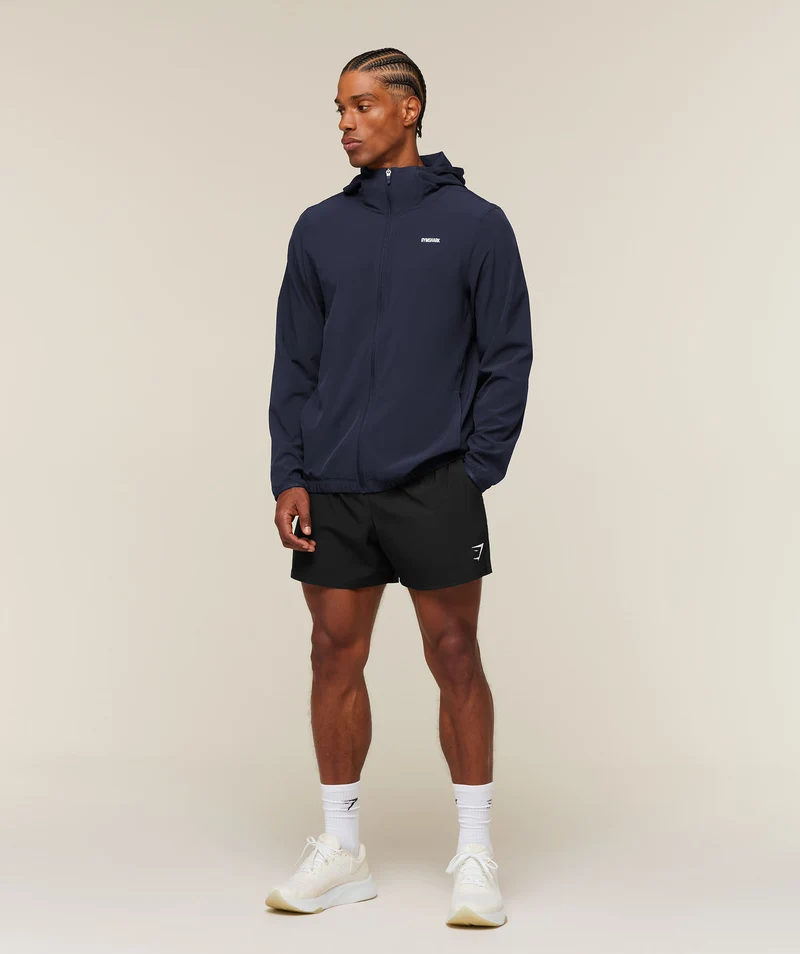 Gymshark Train Hooded Track Jacket - Heavy Blue