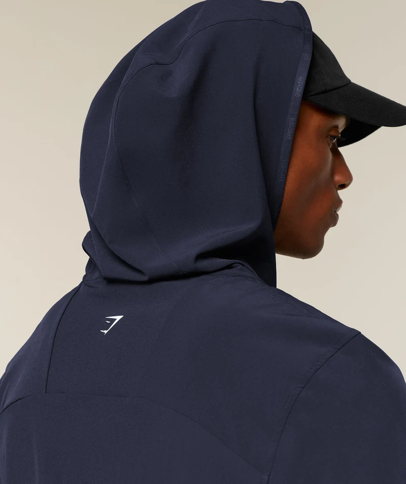 Gymshark Train Hooded Track Jacket - Heavy Blue