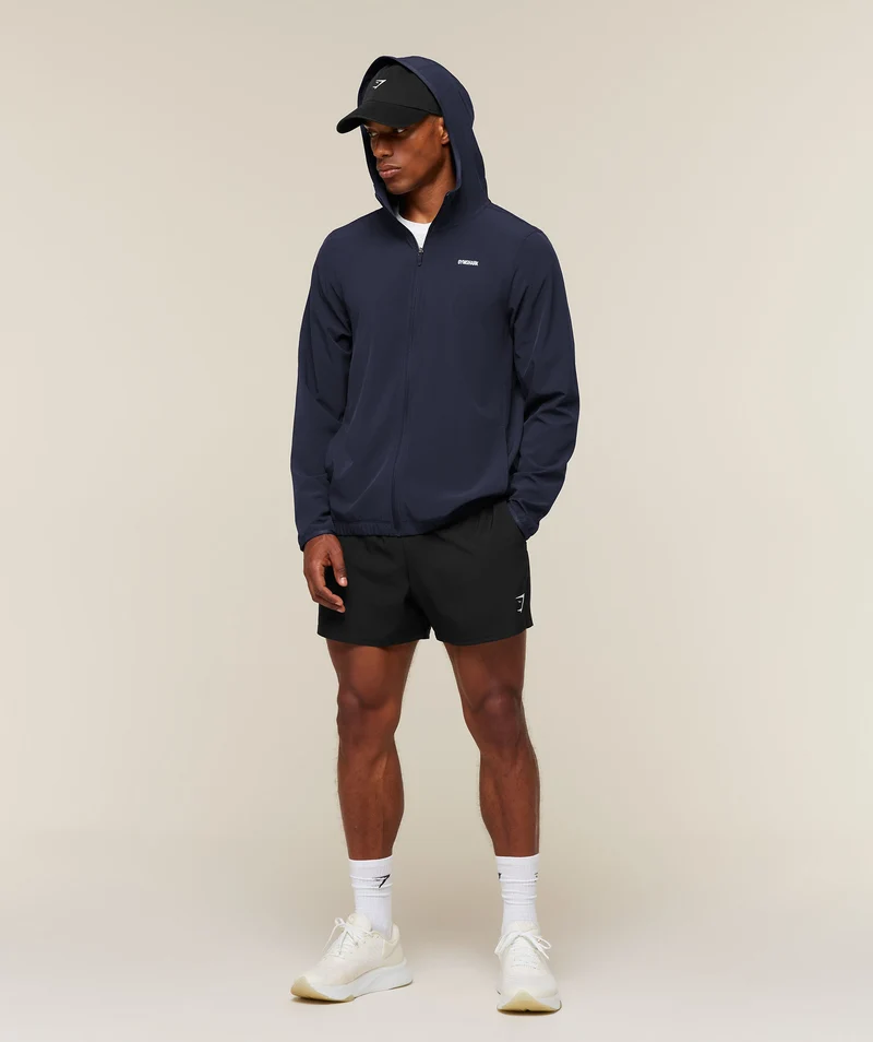 Gymshark Train Hooded Track Jacket - Heavy Blue