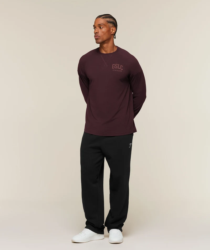 Gymshark GSLC Raglan Long Sleeve T-Shirt - Cherry Purple