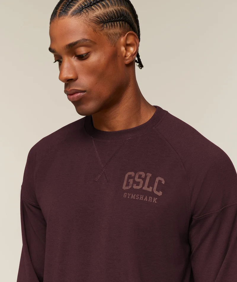 Gymshark GSLC Raglan Long Sleeve T-Shirt - Cherry Purple
