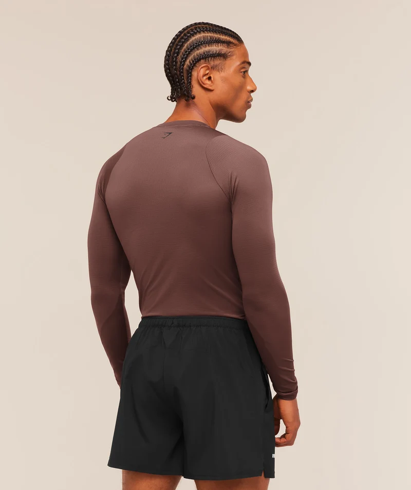 Gymshark Train Long Sleeve T-Shirt - Espresso Brown