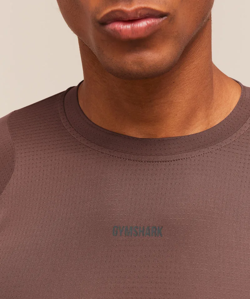 Gymshark Train Long Sleeve T-Shirt - Espresso Brown