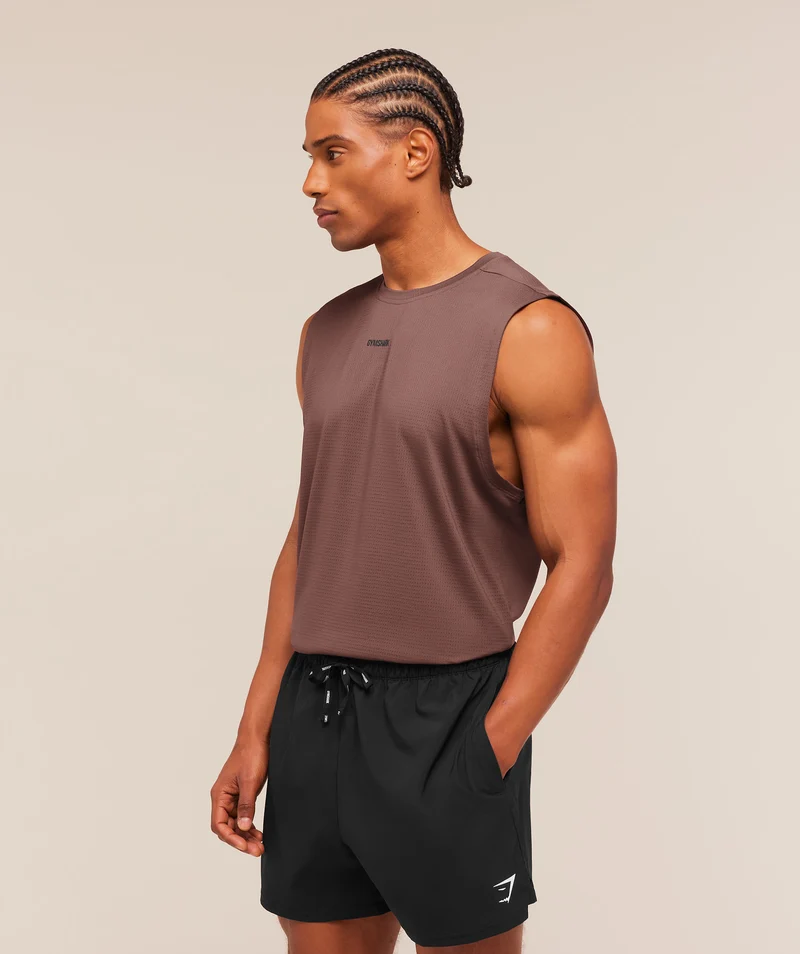Gymshark Train Cut Off Tank - Espresso Brown