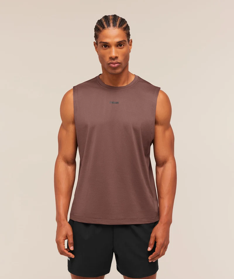 Gymshark Train Cut Off Tank - Espresso Brown