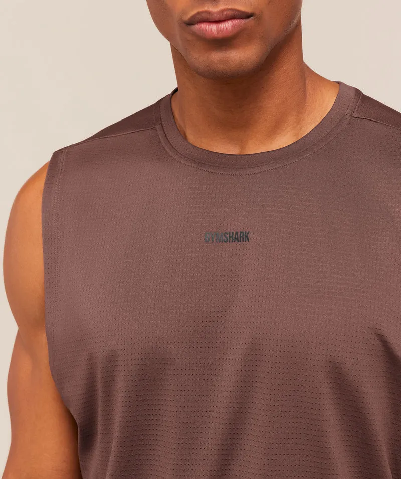 Gymshark Train Cut Off Tank - Espresso Brown