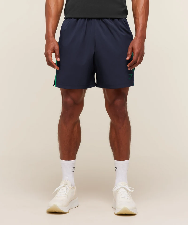 Gymshark Sport 7" Shorts - Heavy Blue/Track Green
