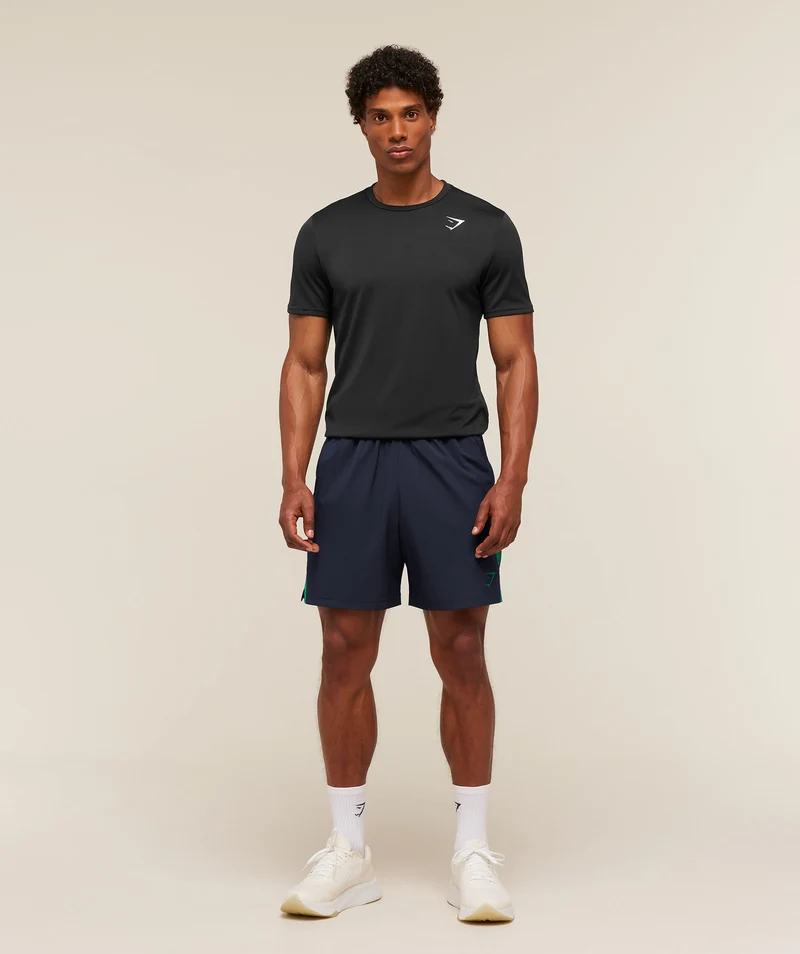Gymshark Sport 7" Shorts - Heavy Blue/Track Green