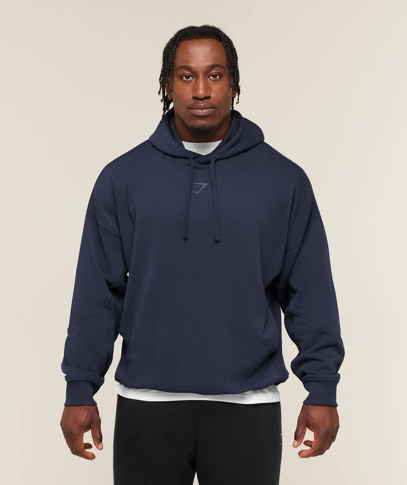 Gymshark Power Oversized Hoodie - Heavy Blue/Shadow Blue