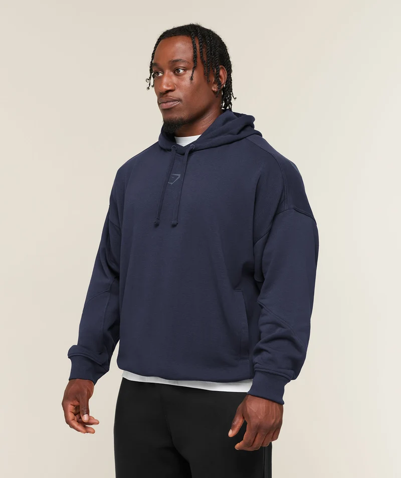 Gymshark Power Oversized Hoodie - Heavy Blue/Shadow Blue
