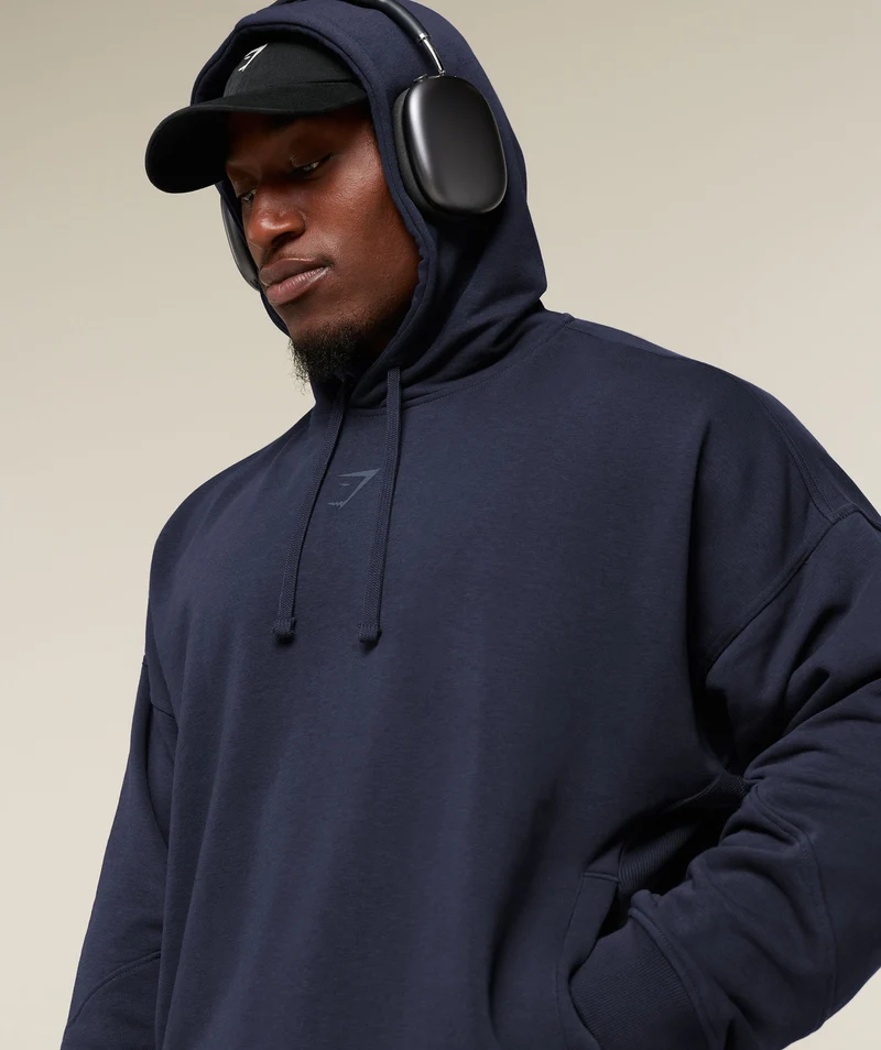 Gymshark Power Oversized Hoodie - Heavy Blue/Shadow Blue