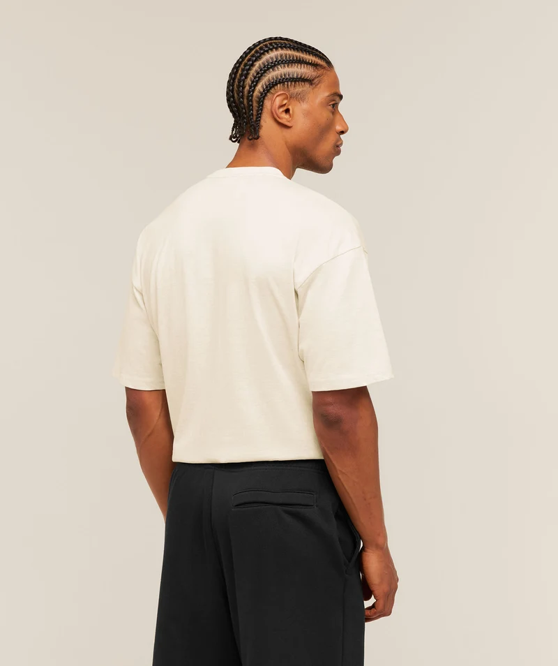 Gymshark Crest Oversized T-Shirt - Bros Chalk Marl