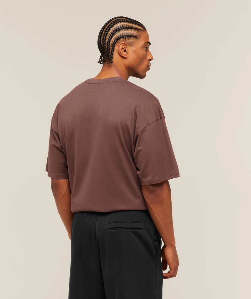 Gymshark Crest Oversized T-Shirt - Espresso Brown