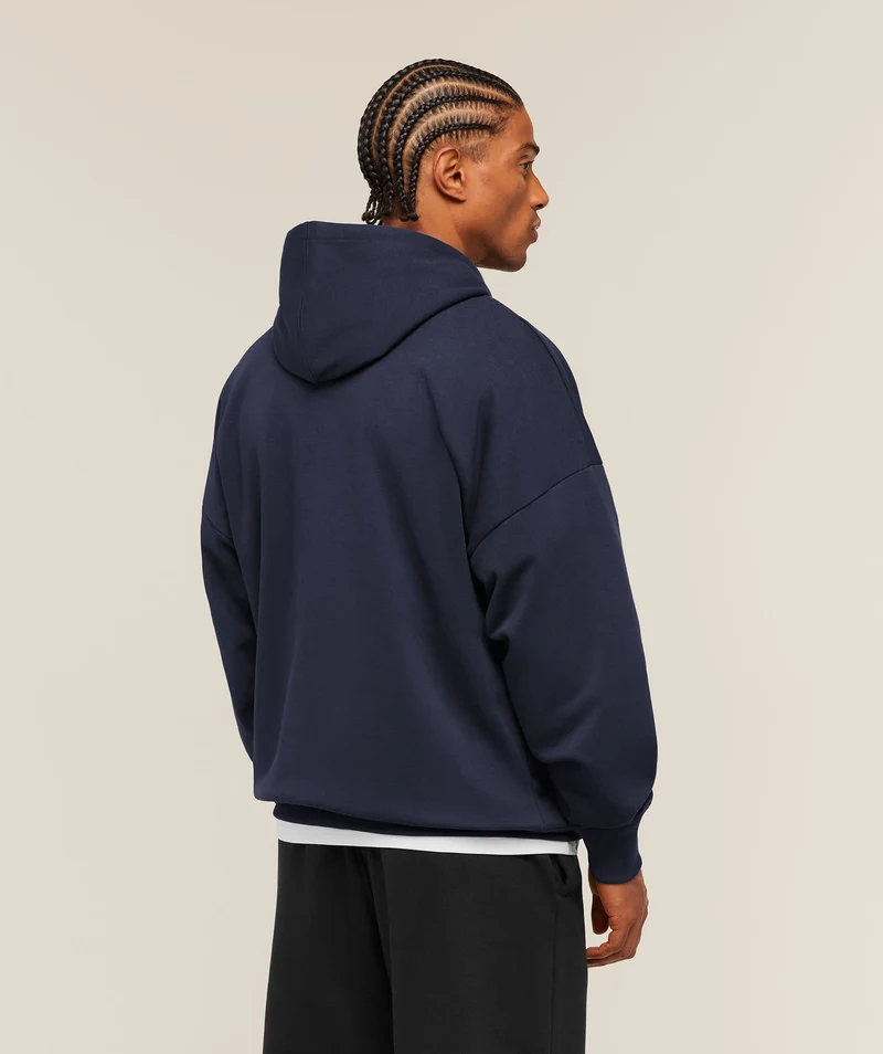 Gymshark Crest Oversized Hoodie - Heavy Blue