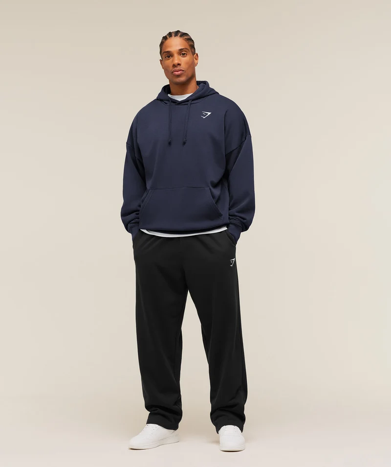 Gymshark Crest Oversized Hoodie - Heavy Blue