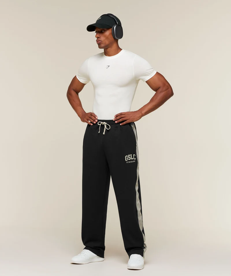 Gymshark GSLC Taped Straight Leg Track Pants - Black