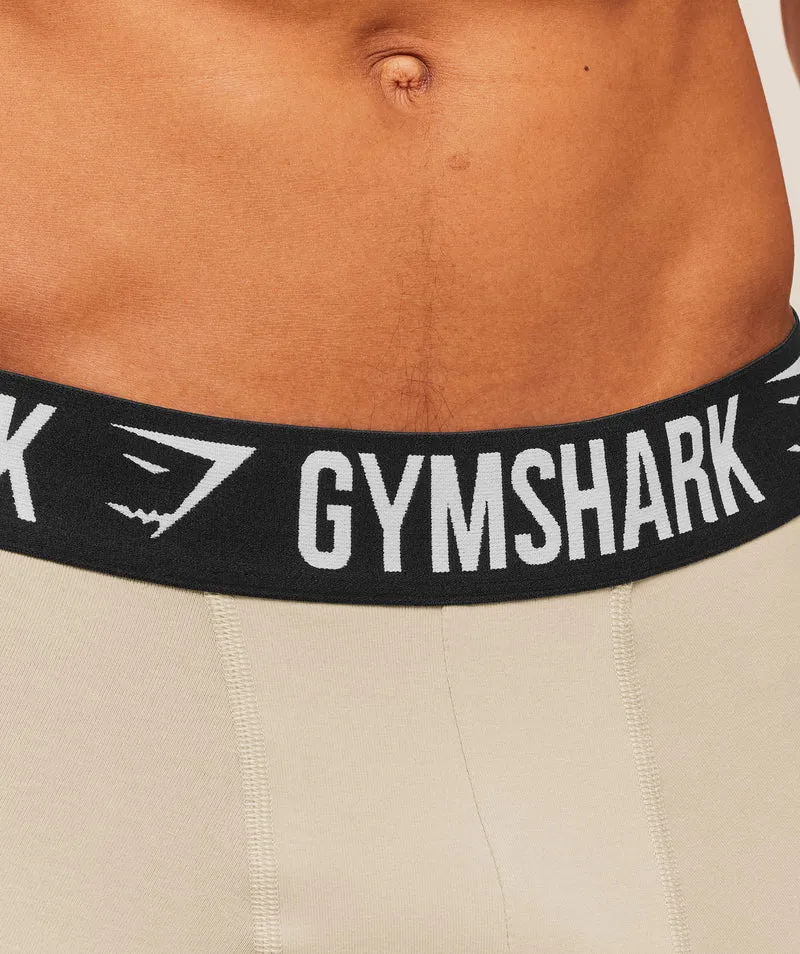 Gymshark Boxer Brief 3PK - Chalk Beige/Canvas Green/Cherry Purple