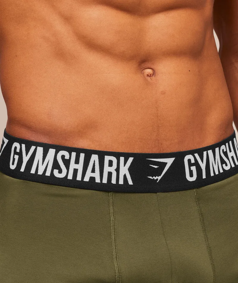 Gymshark Boxer Brief 3PK - Chalk Beige/Canvas Green/Cherry Purple