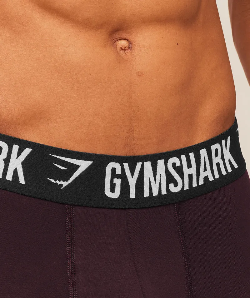 Gymshark Boxer Brief 3PK - Chalk Beige/Canvas Green/Cherry Purple