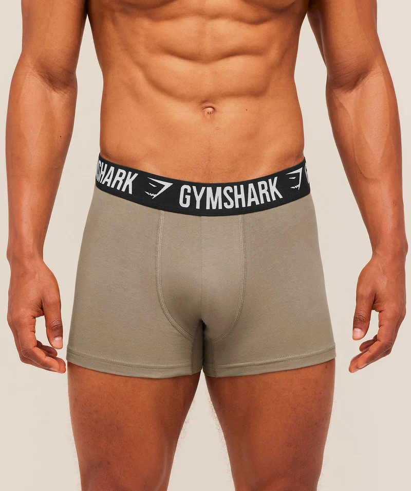 Gymshark Boxer Brief 5PK - Chalk Beige/Canvas Green/Espresso Brown/Cherry Purple/Lifestyle Brown