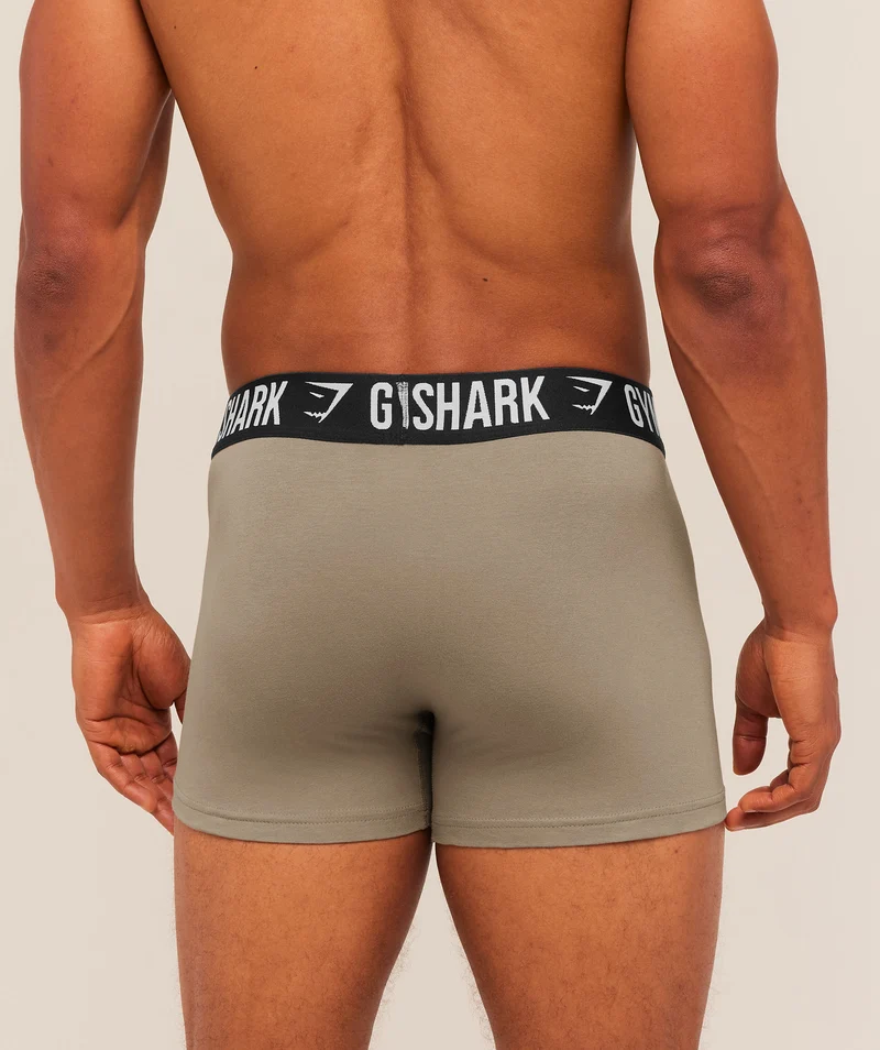 Gymshark Boxer Brief 5PK - Chalk Beige/Canvas Green/Espresso Brown/Cherry Purple/Lifestyle Brown