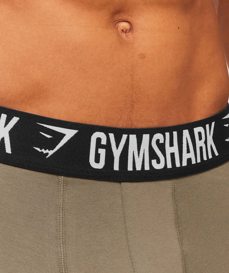 Gymshark Boxer Brief 5PK - Chalk Beige/Canvas Green/Espresso Brown/Cherry Purple/Lifestyle Brown