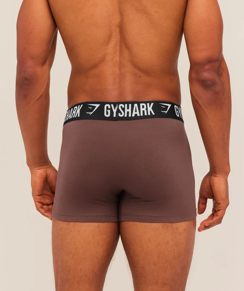 Gymshark Boxer Brief 5PK - Chalk Beige/Canvas Green/Espresso Brown/Cherry Purple/Lifestyle Brown