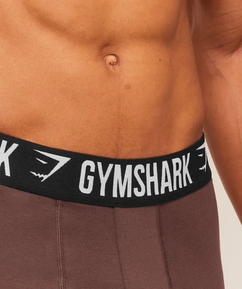 Gymshark Boxer Brief 5PK - Chalk Beige/Canvas Green/Espresso Brown/Cherry Purple/Lifestyle Brown
