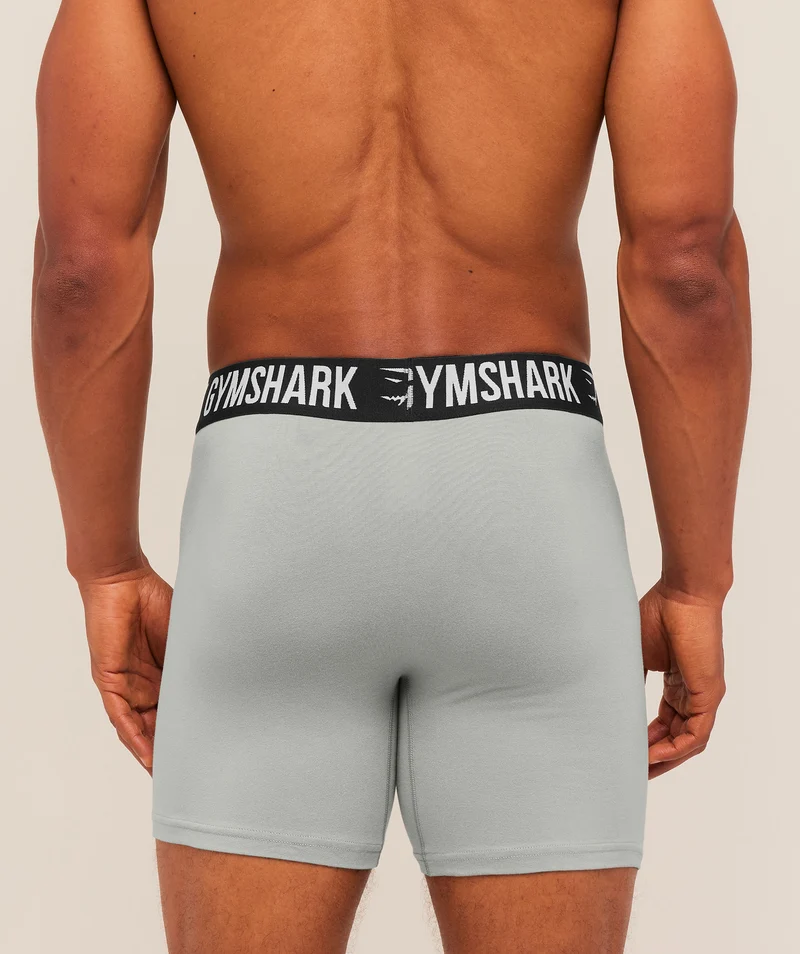 Gymshark Long Boxer Brief 3PK - Smokey Grey