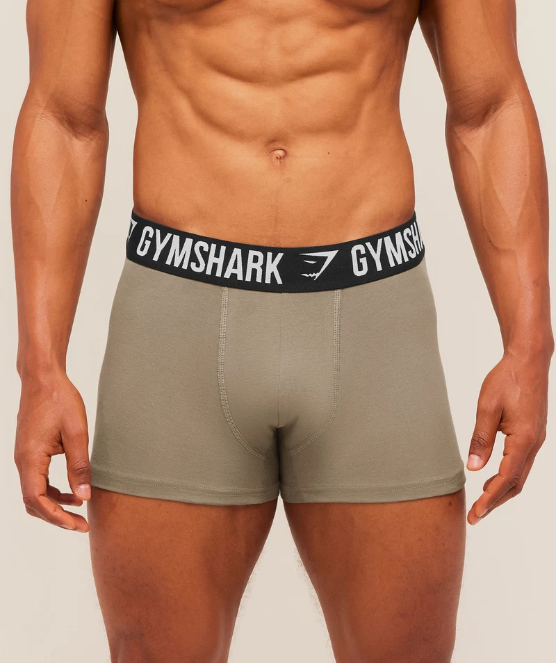 Gymshark Boxer Brief 5PK - Ash Grey/Chalk Beige/Lifestyle Brown/Espresso Brown