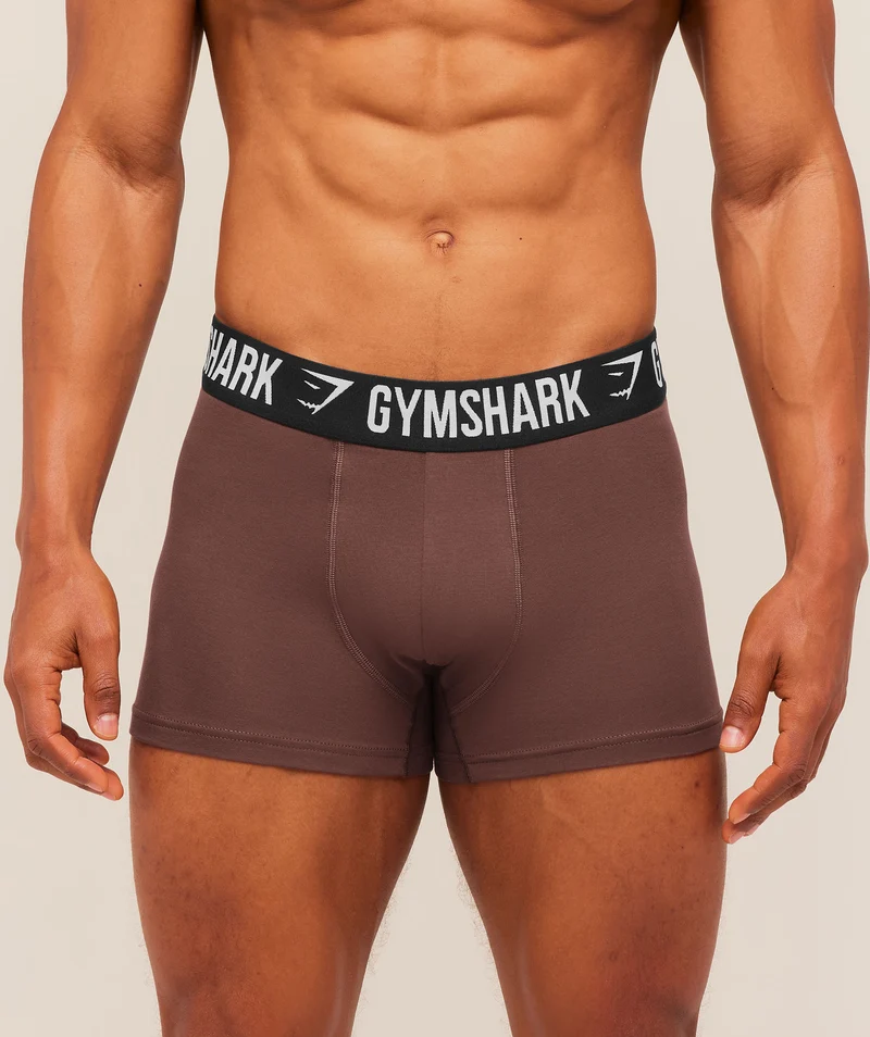 Gymshark Boxer Brief 5PK - Ash Grey/Chalk Beige/Lifestyle Brown/Espresso Brown