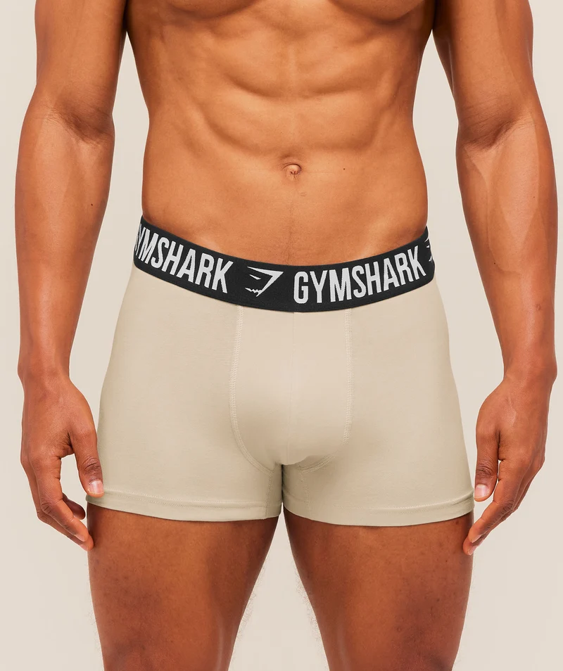 Gymshark Boxer Brief 5PK - Ash Grey/Chalk Beige/Lifestyle Brown/Espresso Brown