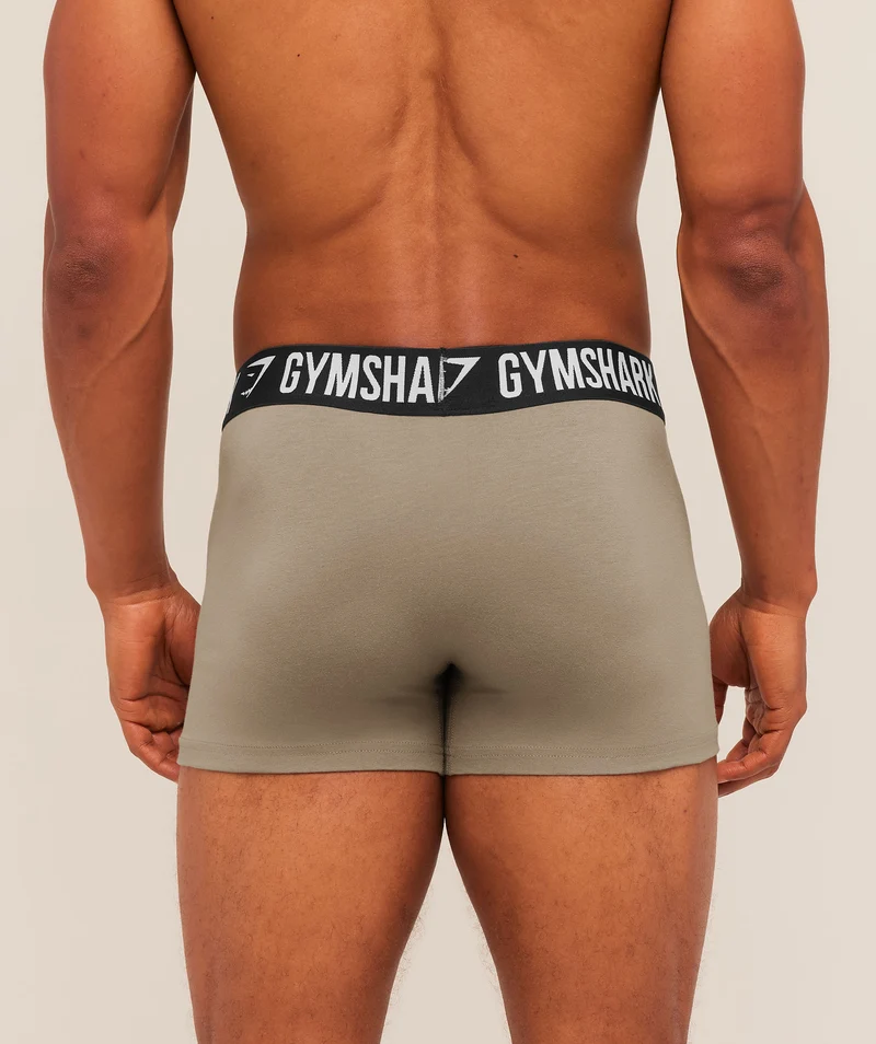 Gymshark Boxer Brief 3PK - Ash Grey/Chalk Beige/Lifestyle Brown