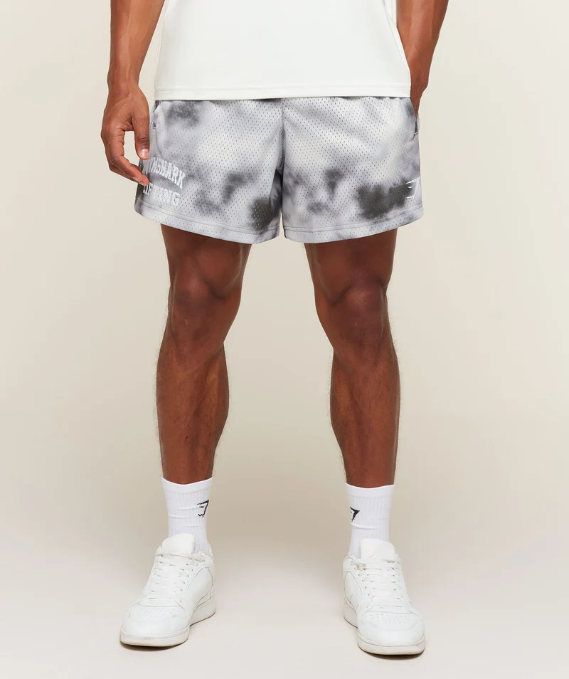 Gymshark Lifting Mesh 5" Shorts - Mist Grey