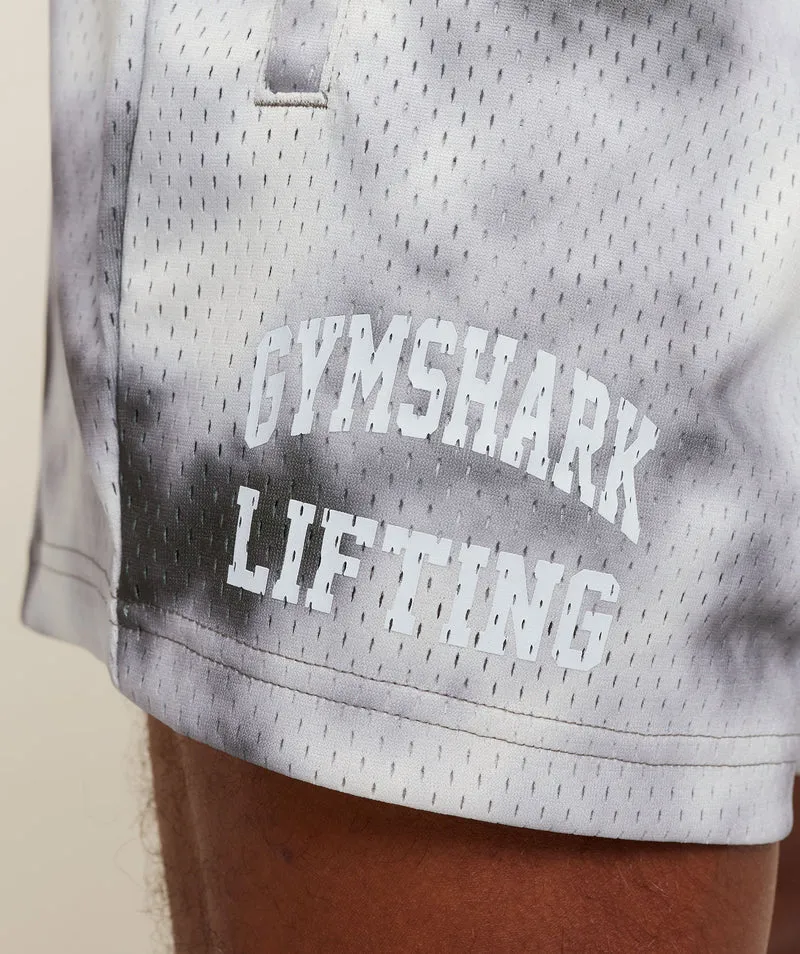 Gymshark Lifting Mesh 5" Shorts - Mist Grey