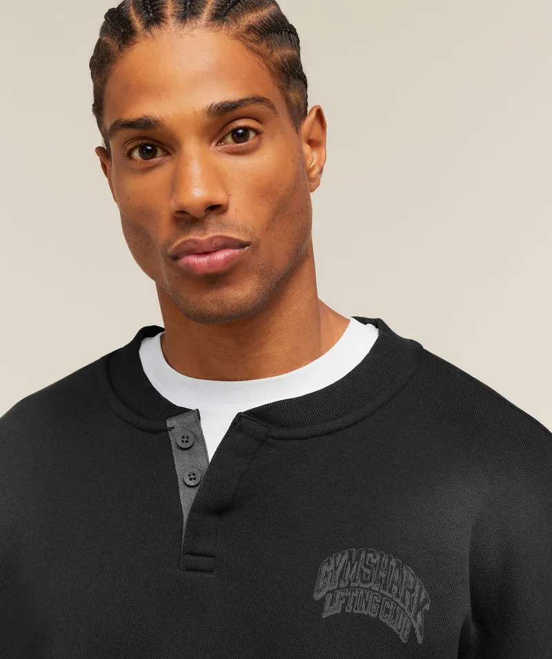 Gymshark GSLC Henley Sweat - Black