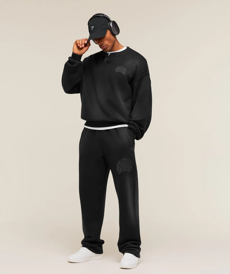 Gymshark GSLC Henley Sweat - Black