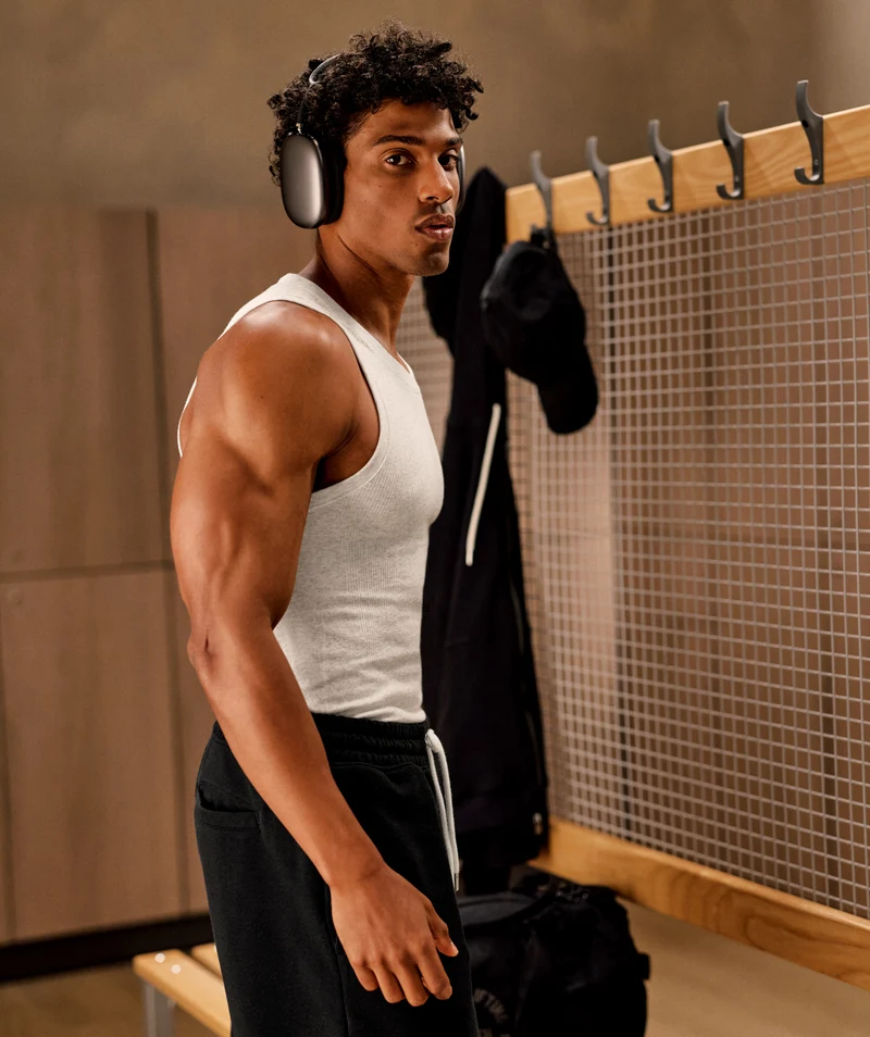 Gymshark Cotton Seamless Sleeveless Top - Soft Grey Marl