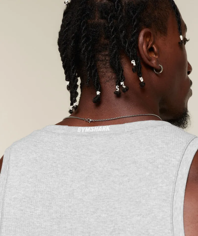 Gymshark Cotton Seamless Sleeveless Top - Soft Grey Marl