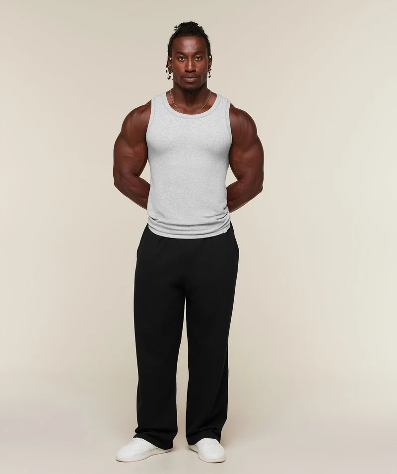 Gymshark Cotton Seamless Sleeveless Top - Soft Grey Marl