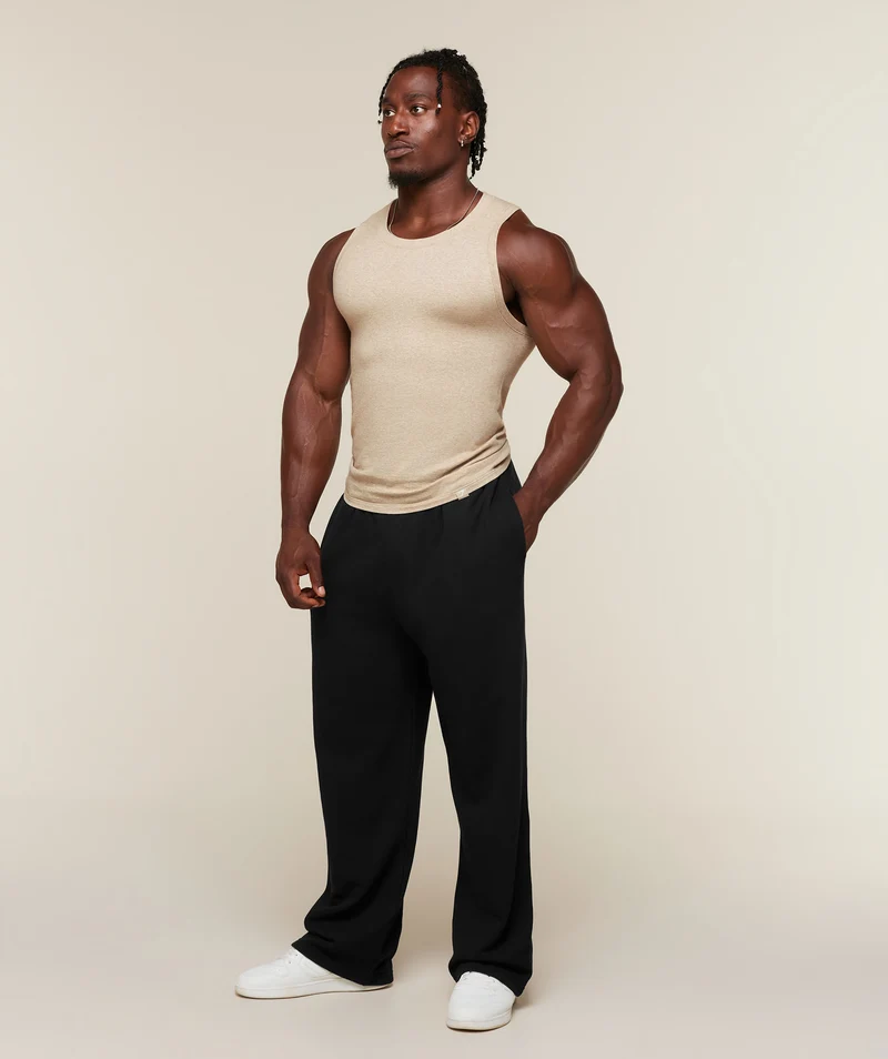 Gymshark Cotton Seamless Sleeveless Top - Oat Marl