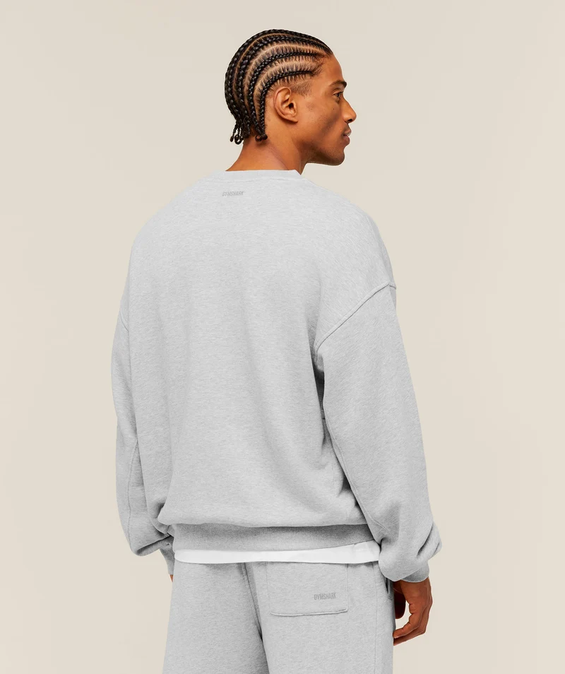 Gymshark GSLC Henley Sweat - Soft Grey Marl